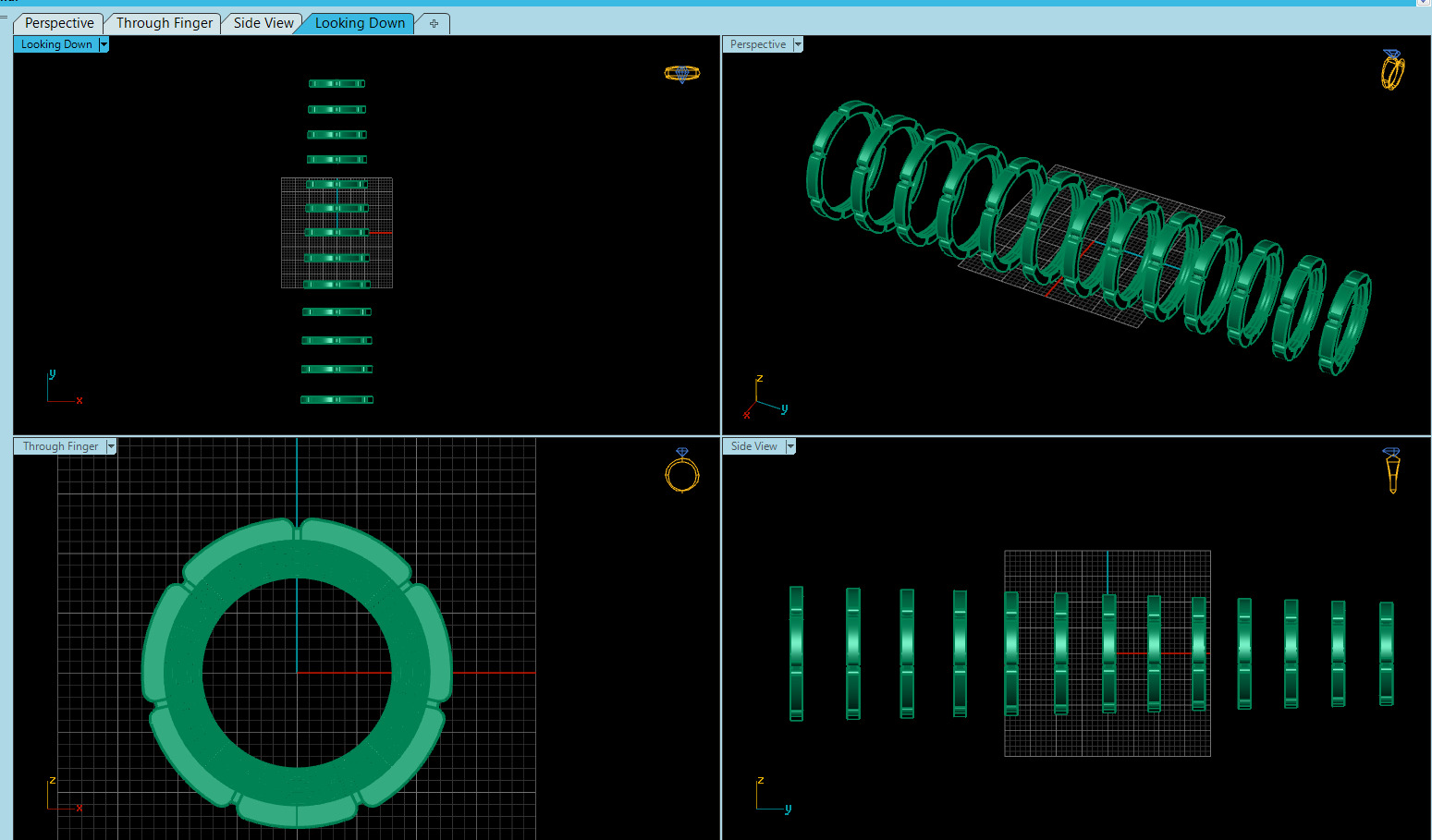 Wedding rings Maillon Panthere All Sizes Collection 3D print model_5