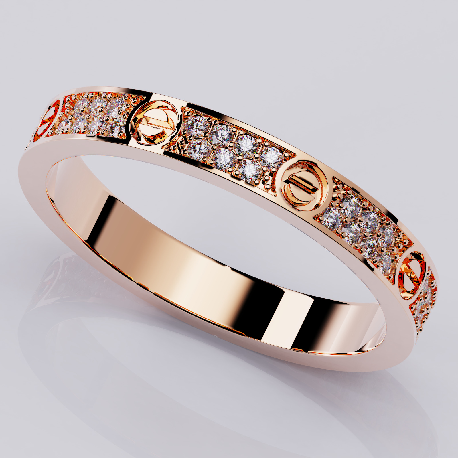 Wedding rings Love Collection All Sizes Small Model 3D print model_2