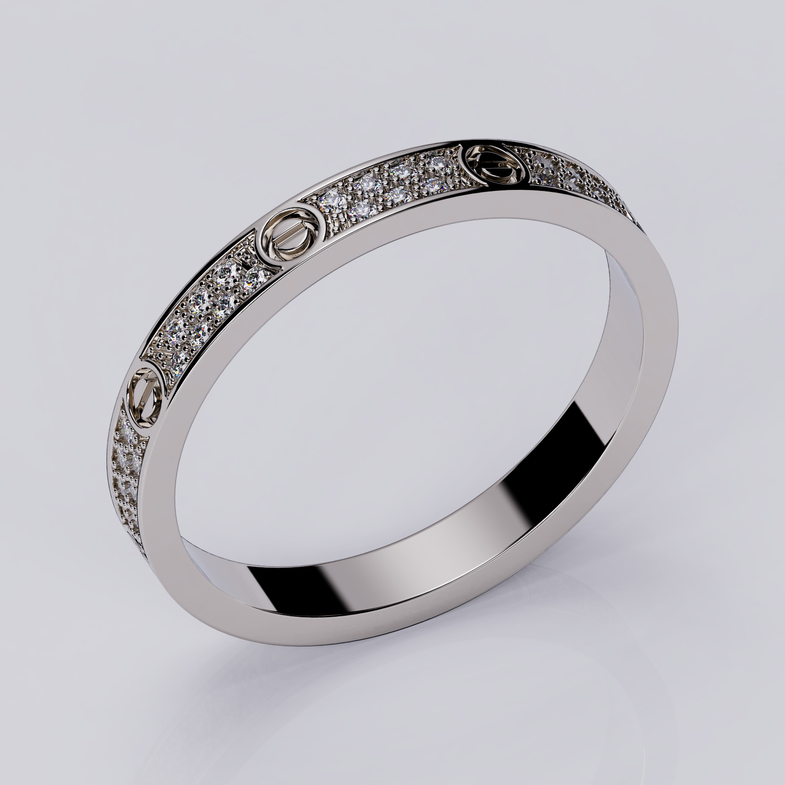 Wedding rings Love Collection All Sizes Small Model 3D print model_5