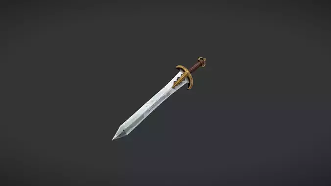 medieval sword  3D Game Ready Model