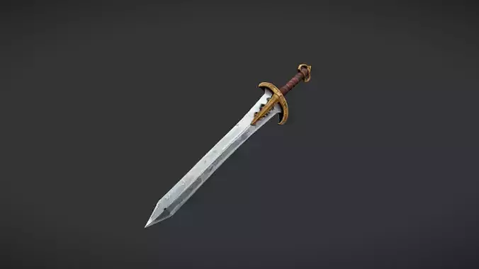 medieval sword  3D Game Ready Model