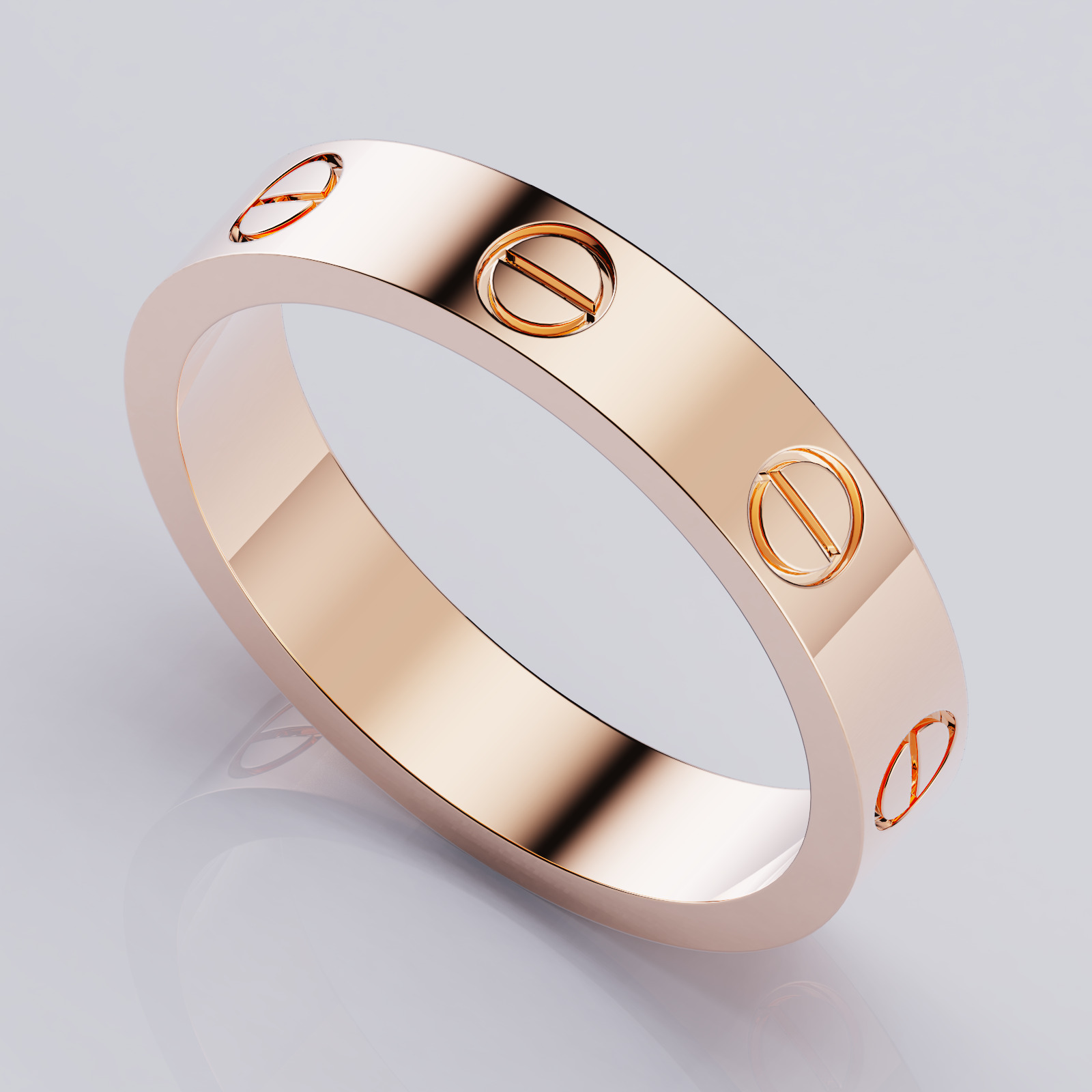 Wedding rings Love Collection 01 All Sizes 3D print model_3