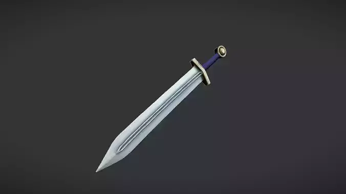 Fantasy sword with blue blade