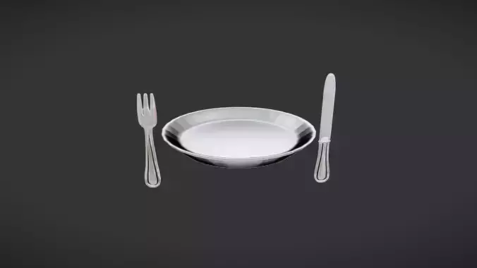 Dinner plate with utensils