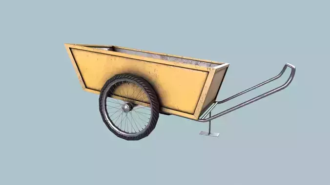 Wheelbarrow Low-poly 3D model