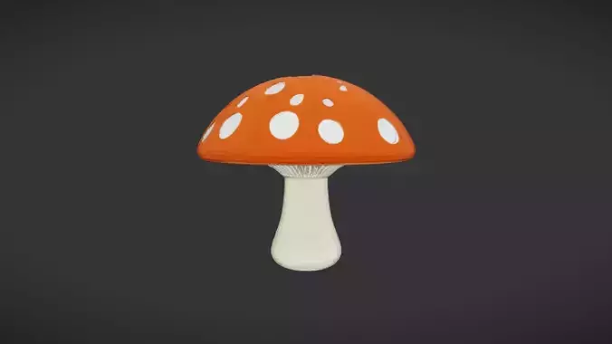 cartoonish mushroom with spots