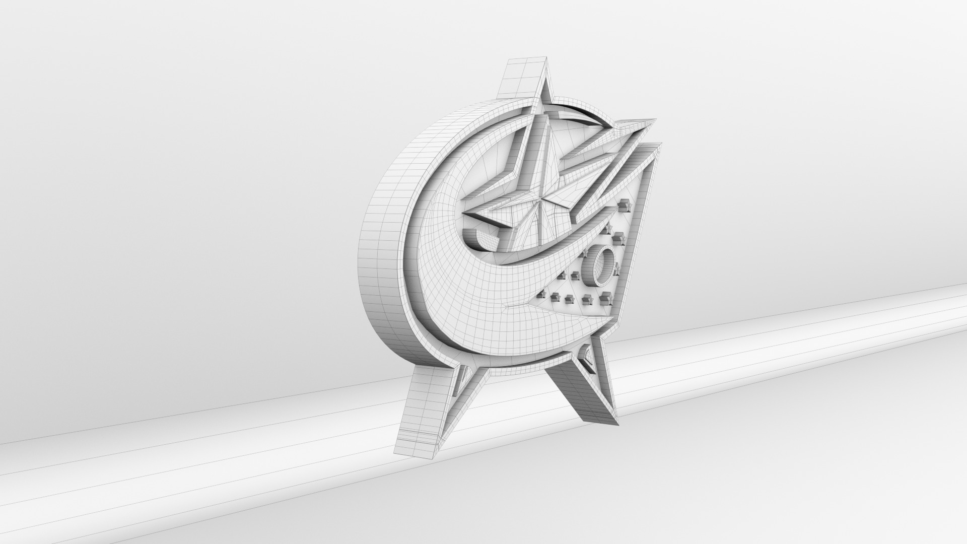 NHL Columbus Bluejackets Team Logo 3D model_10