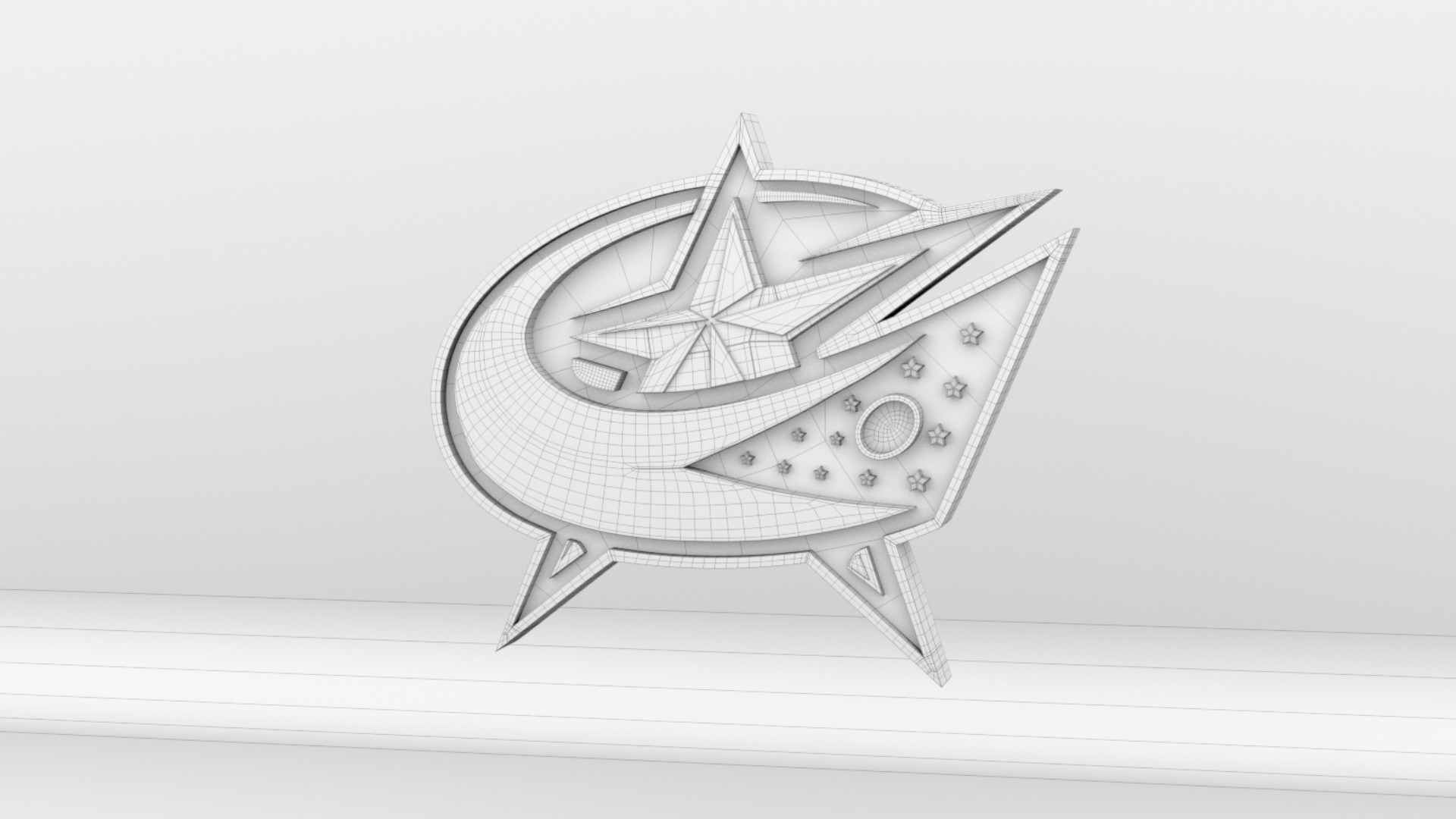 NHL Columbus Bluejackets Team Logo 3D model_7