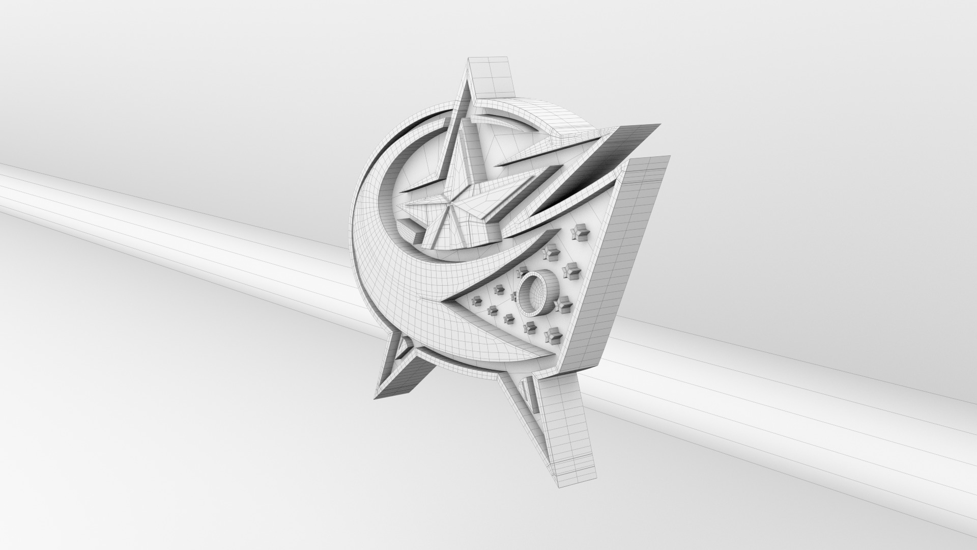 NHL Columbus Bluejackets Team Logo 3D model_11