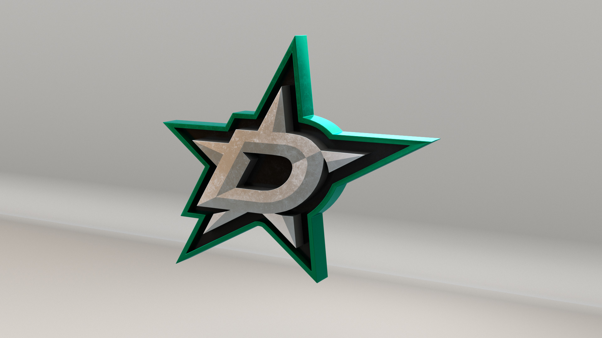 NHL Dallas Stars Team Logo 3D model_2