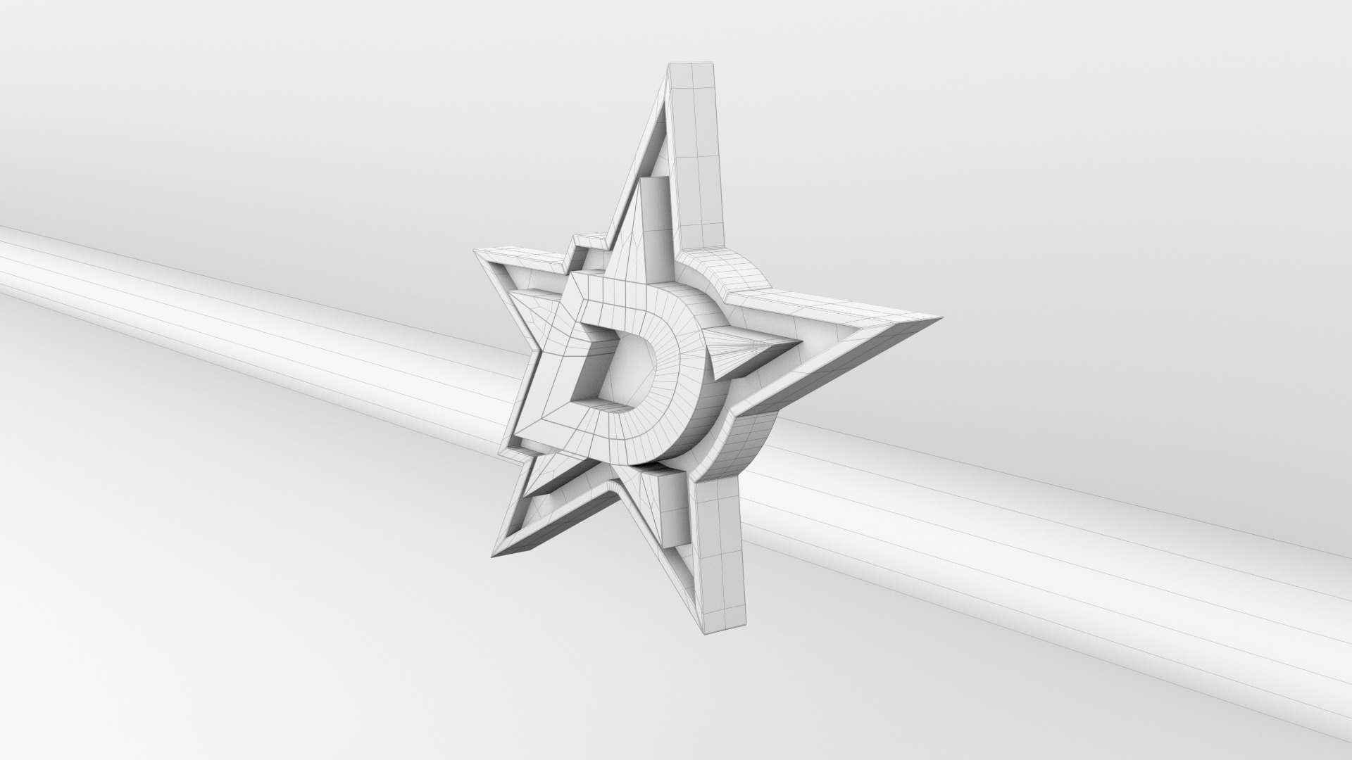 NHL Dallas Stars Team Logo 3D model_11