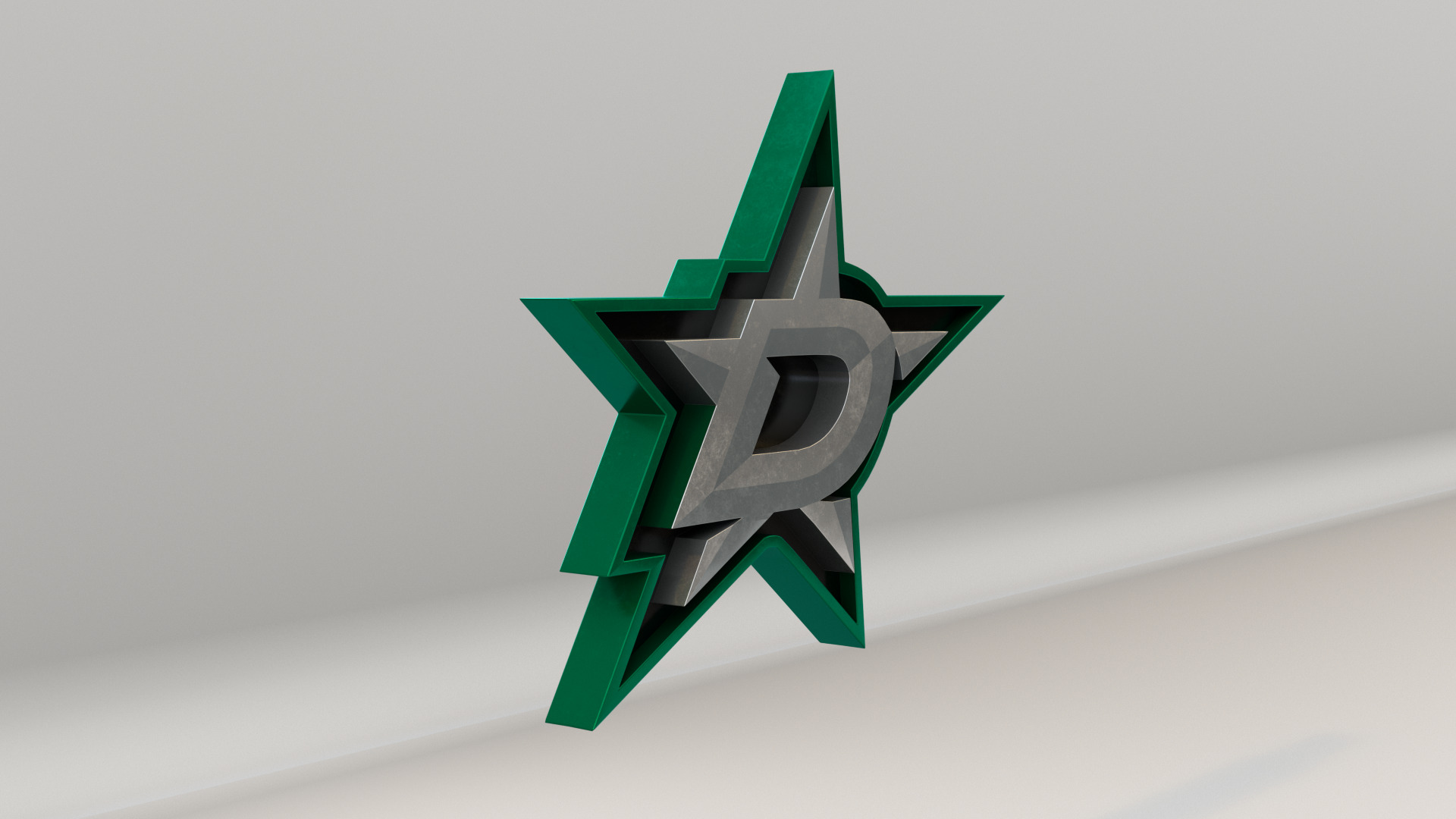 NHL Dallas Stars Team Logo 3D model_4