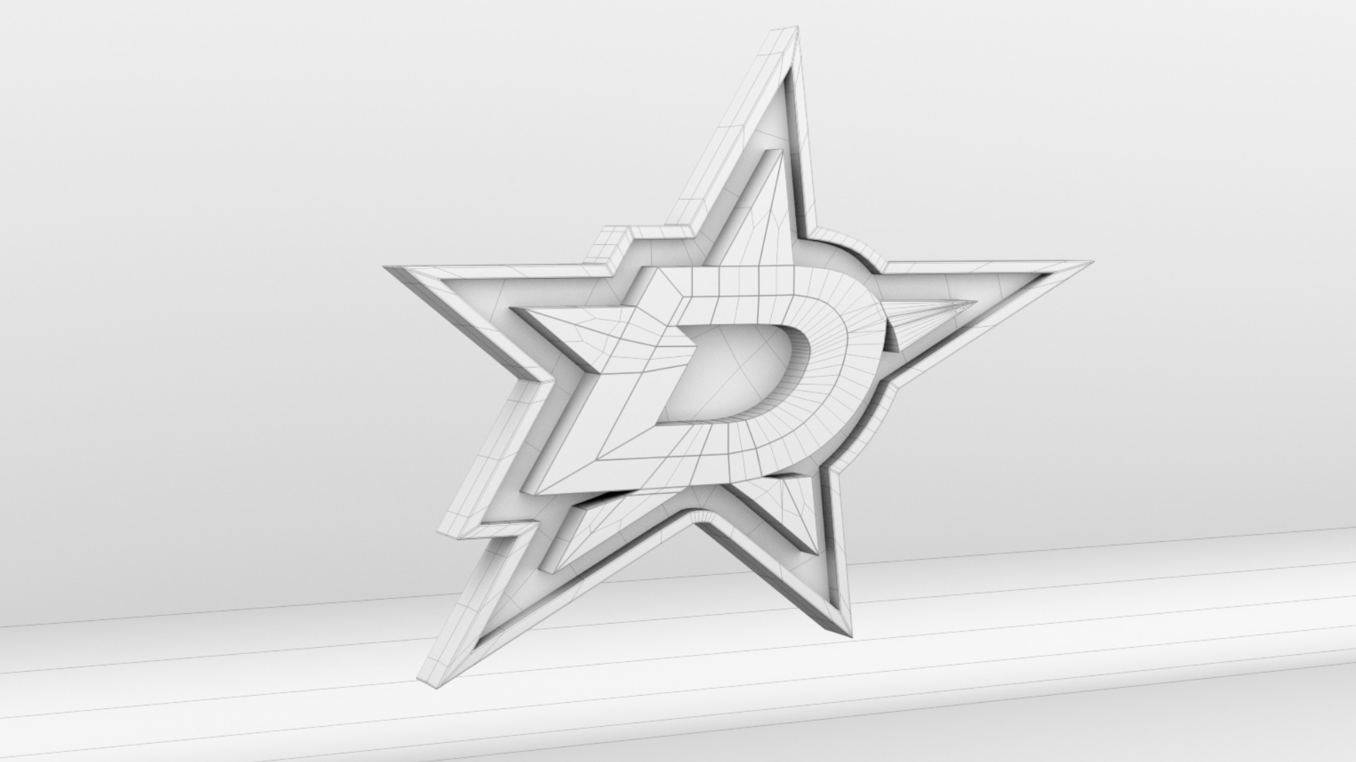 NHL Dallas Stars Team Logo 3D model_9