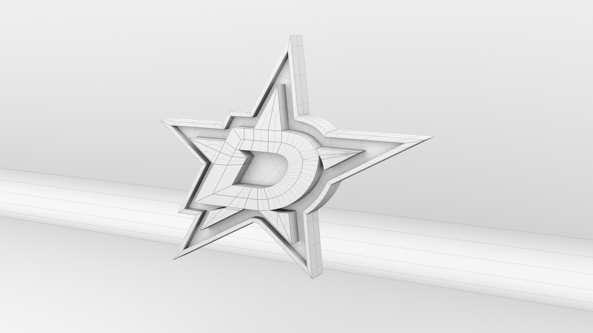 NHL Dallas Stars Team Logo 3D model_8