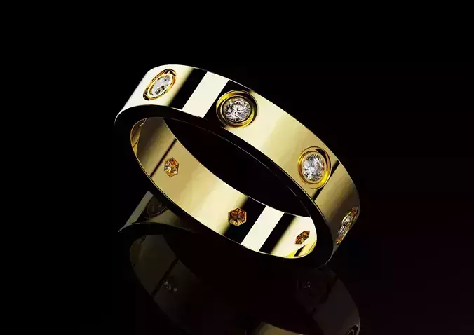 Wedding rings Love Collection 8 stones version1 All Sizes