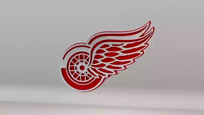 NHL Detroit Redwings Team Logo 3D model
