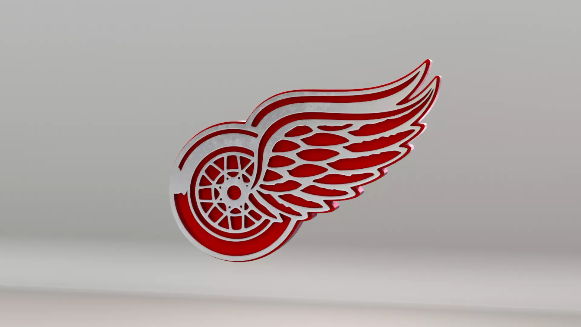 NHL Detroit Redwings Team Logo 3D model_0