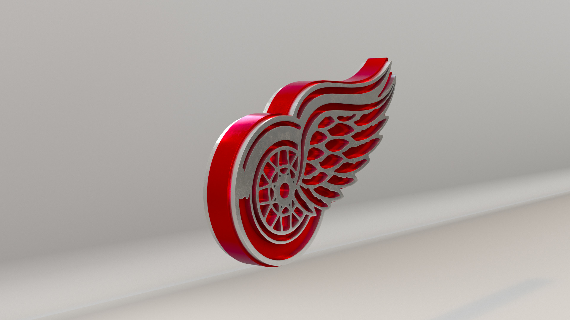 NHL Detroit Redwings Team Logo 3D model_4