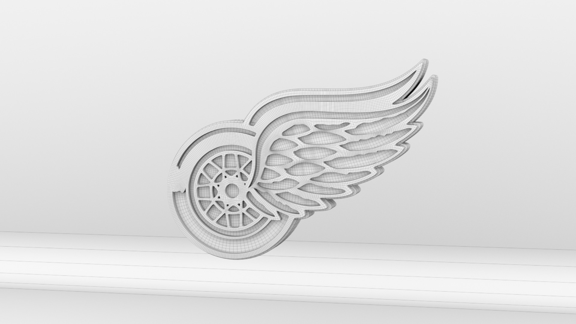 NHL Detroit Redwings Team Logo 3D model_7
