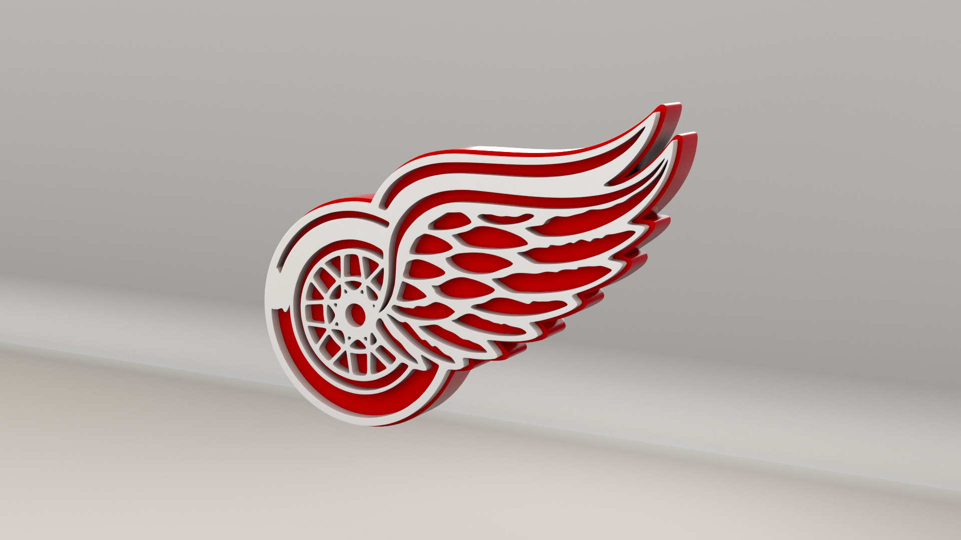 NHL Detroit Redwings Team Logo 3D model_6