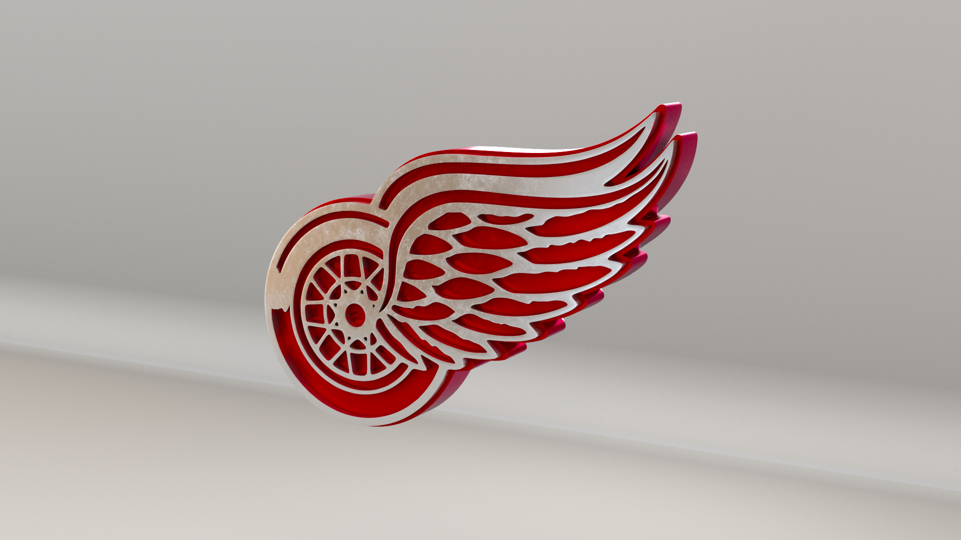 NHL Detroit Redwings Team Logo 3D model_2