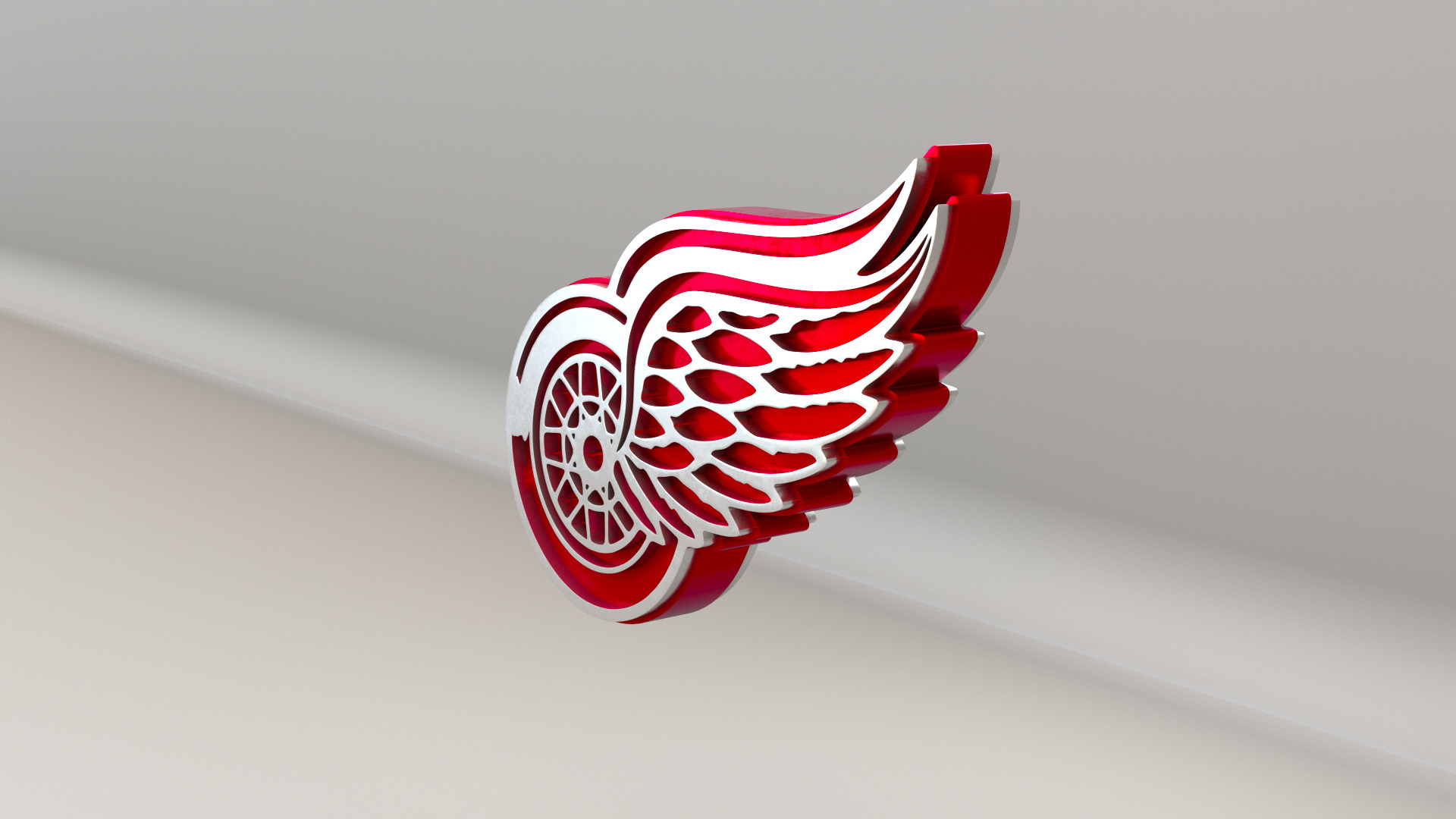 NHL Detroit Redwings Team Logo 3D model_5
