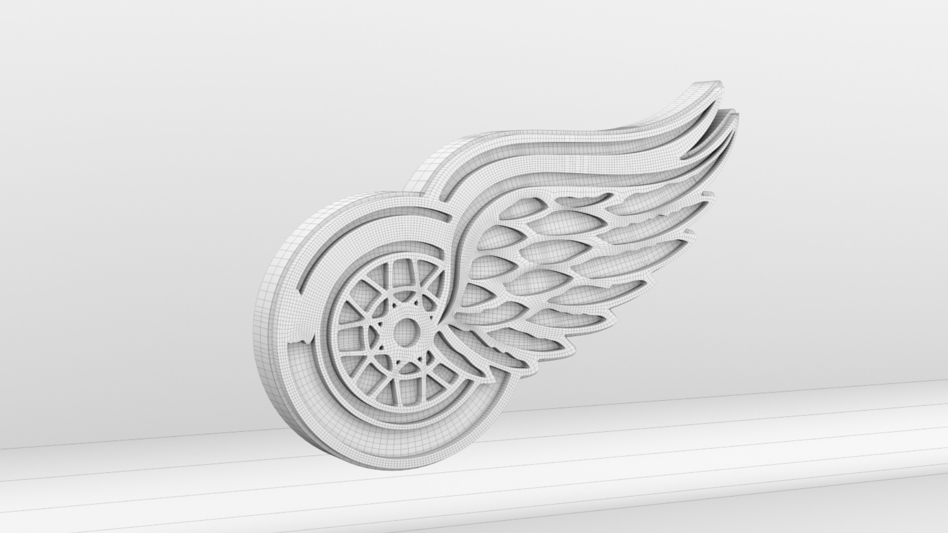 NHL Detroit Redwings Team Logo 3D model_9