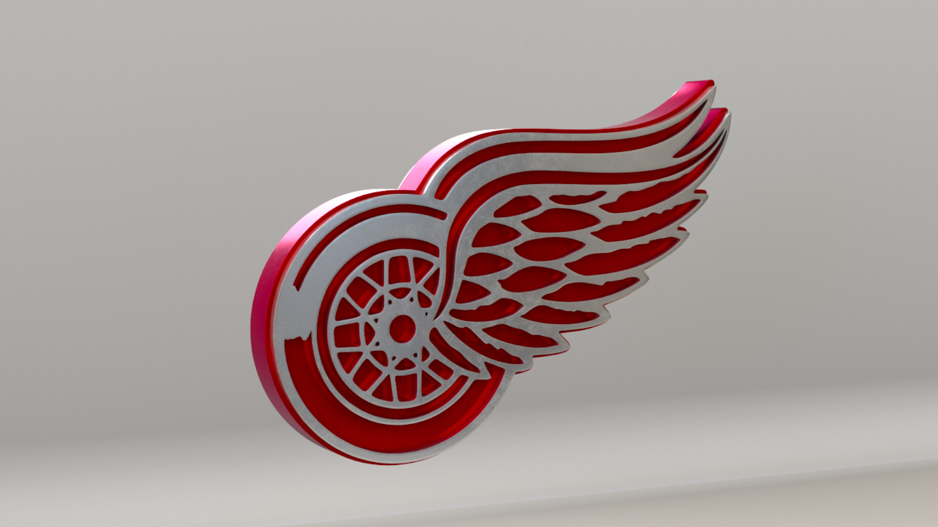 NHL Detroit Redwings Team Logo 3D model_3