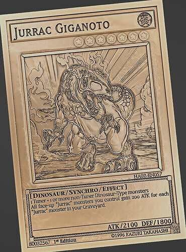 Jurrac Giganoto - yu-gi-oh Free 3D print model