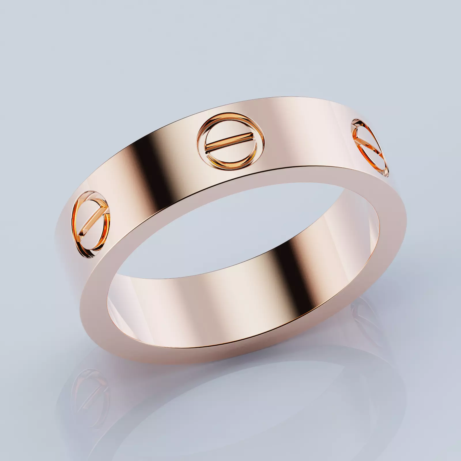 Wedding rings Love Collection All Sizes Version 2 3D print model_0