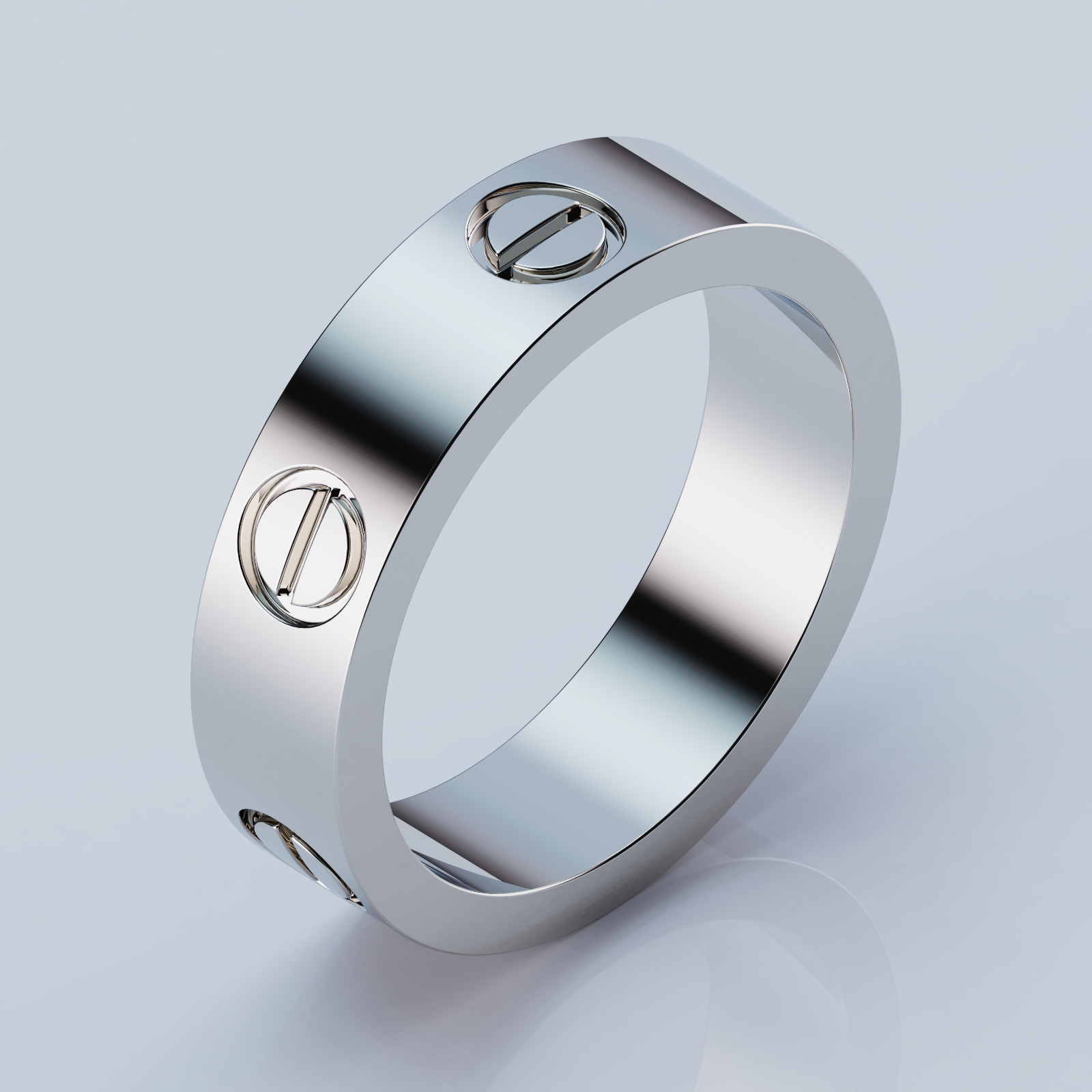 Wedding rings Love Collection All Sizes Version 2 3D print model_1