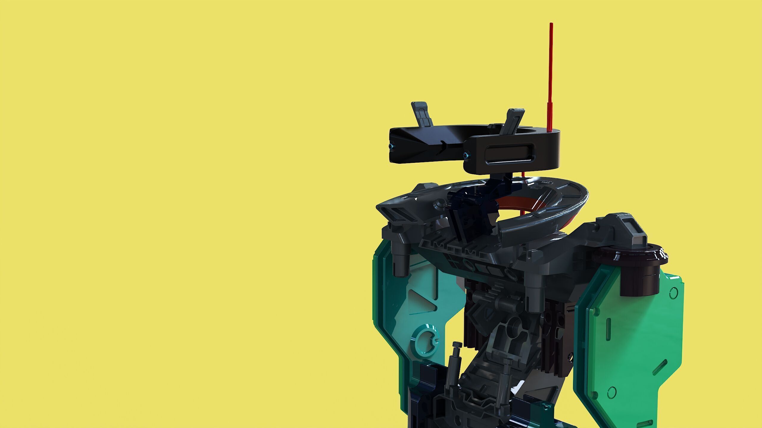 Robotic mech duel 3D model_3