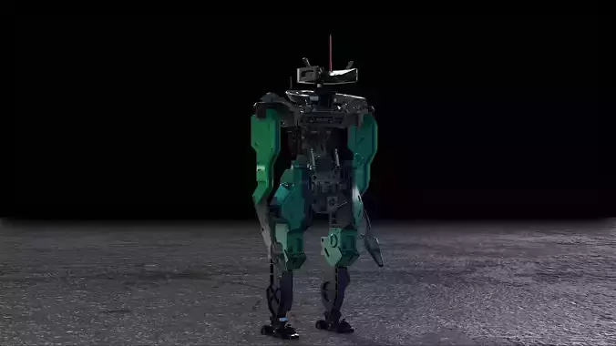 Robotic mech duel 3D model