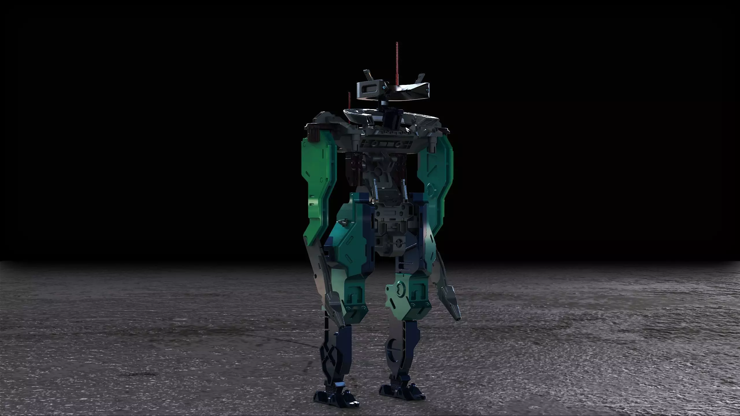 Robotic mech duel 3D model_0