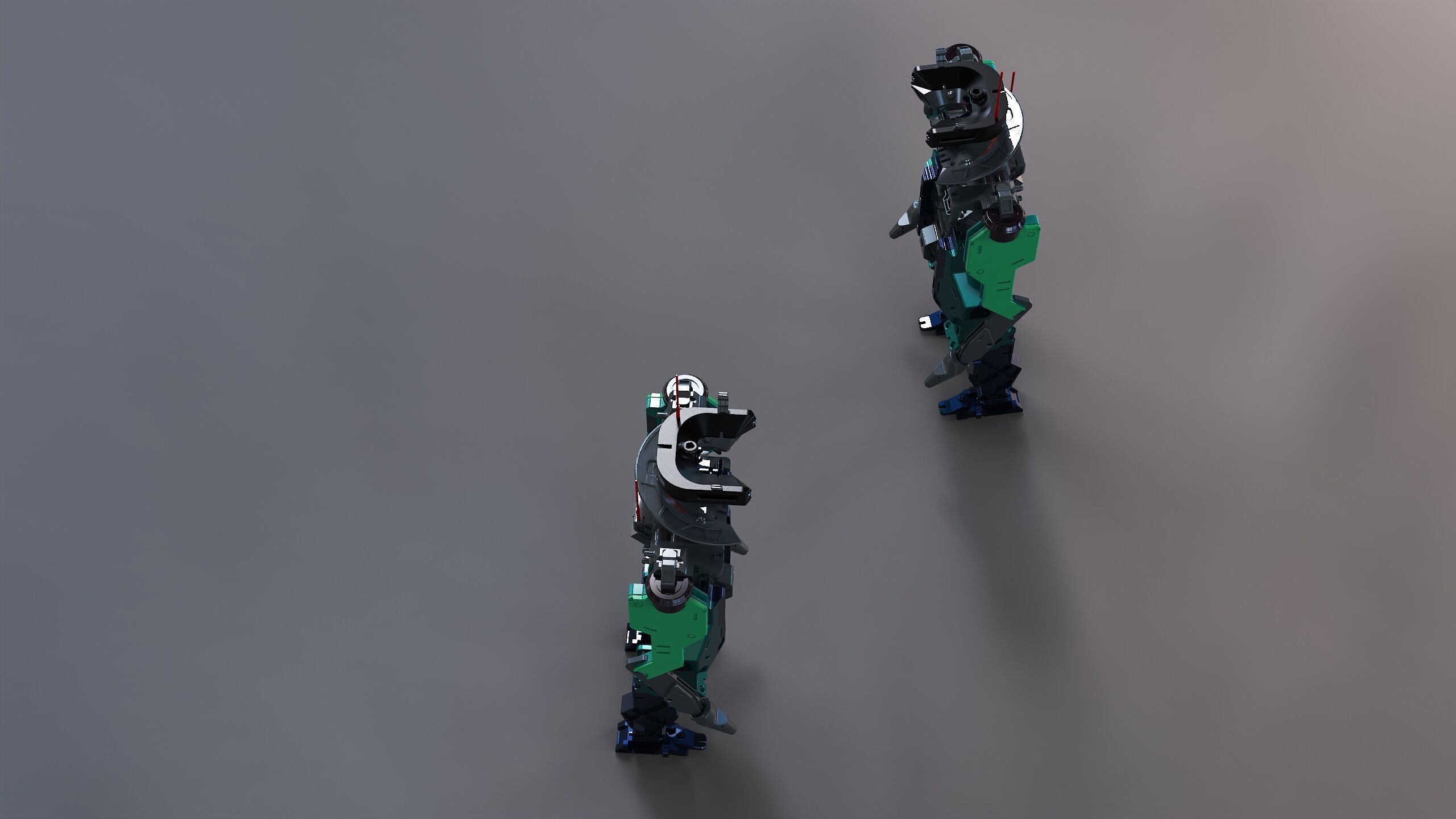 Robotic mech duel 3D model_13
