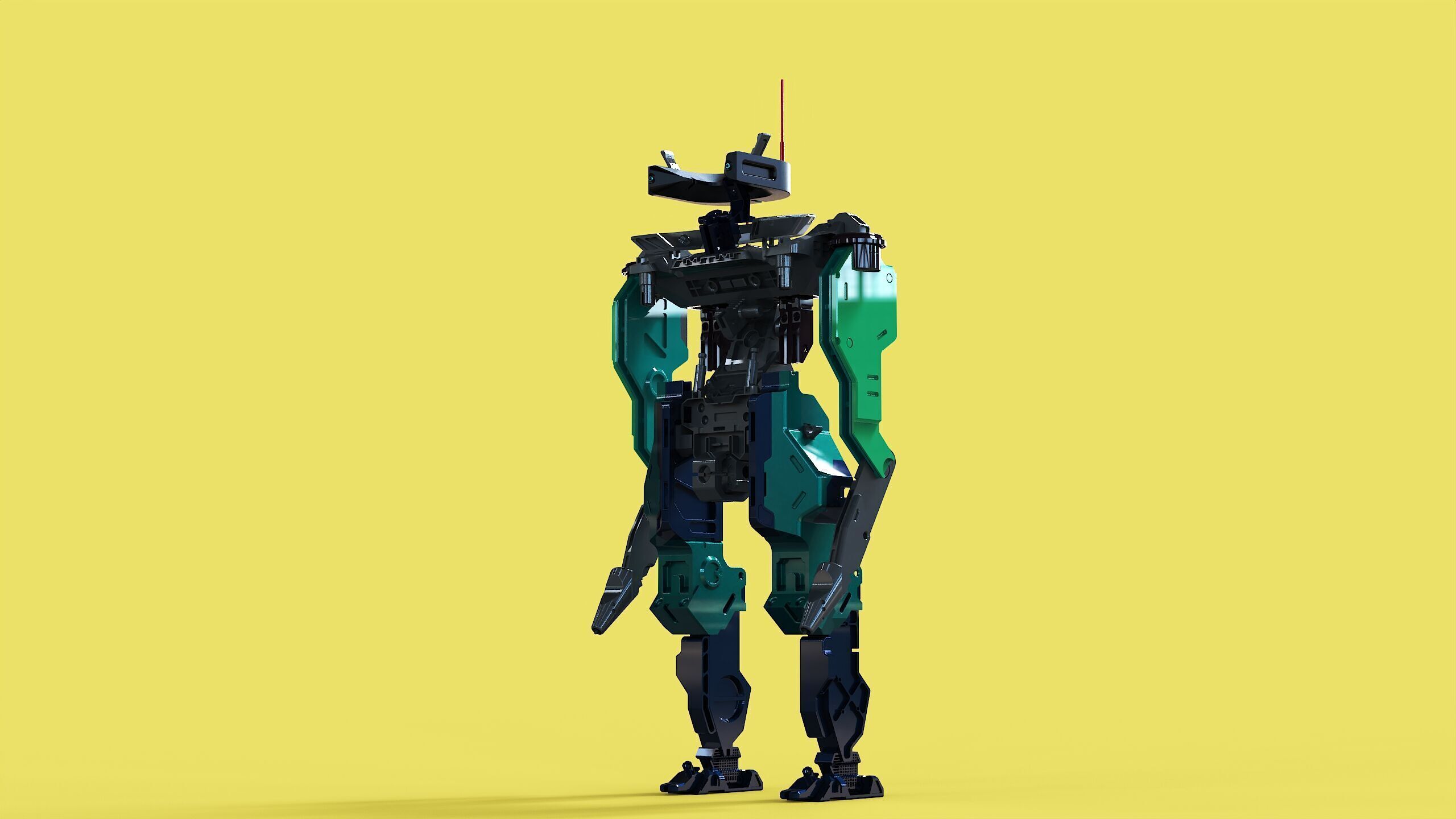 Robotic mech duel 3D model_1