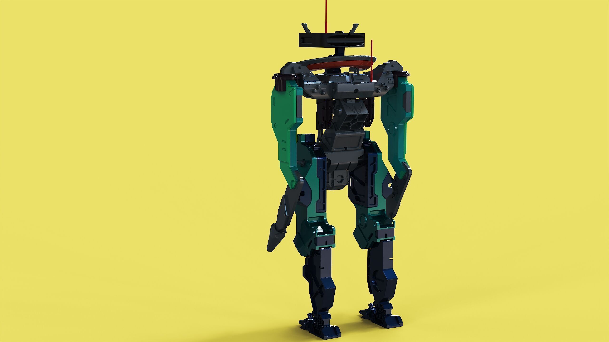 Robotic mech duel 3D model_11