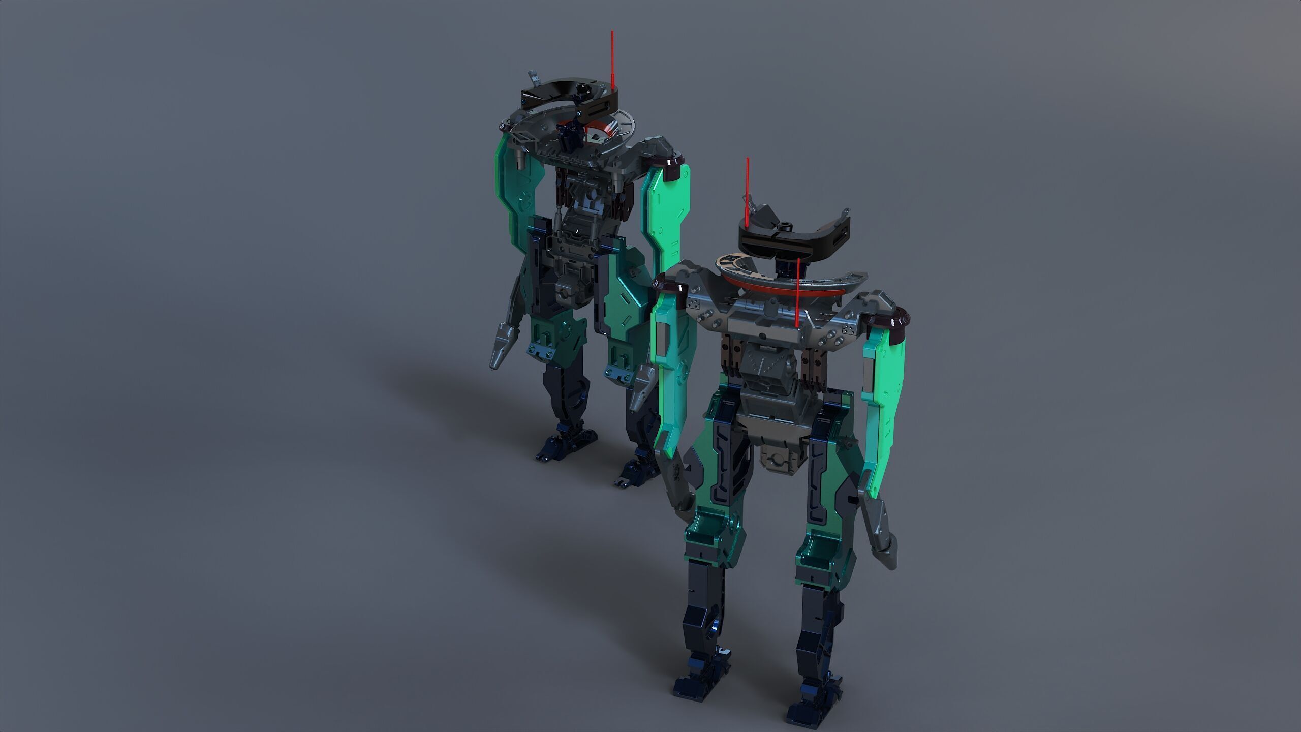 Robotic mech duel 3D model_15