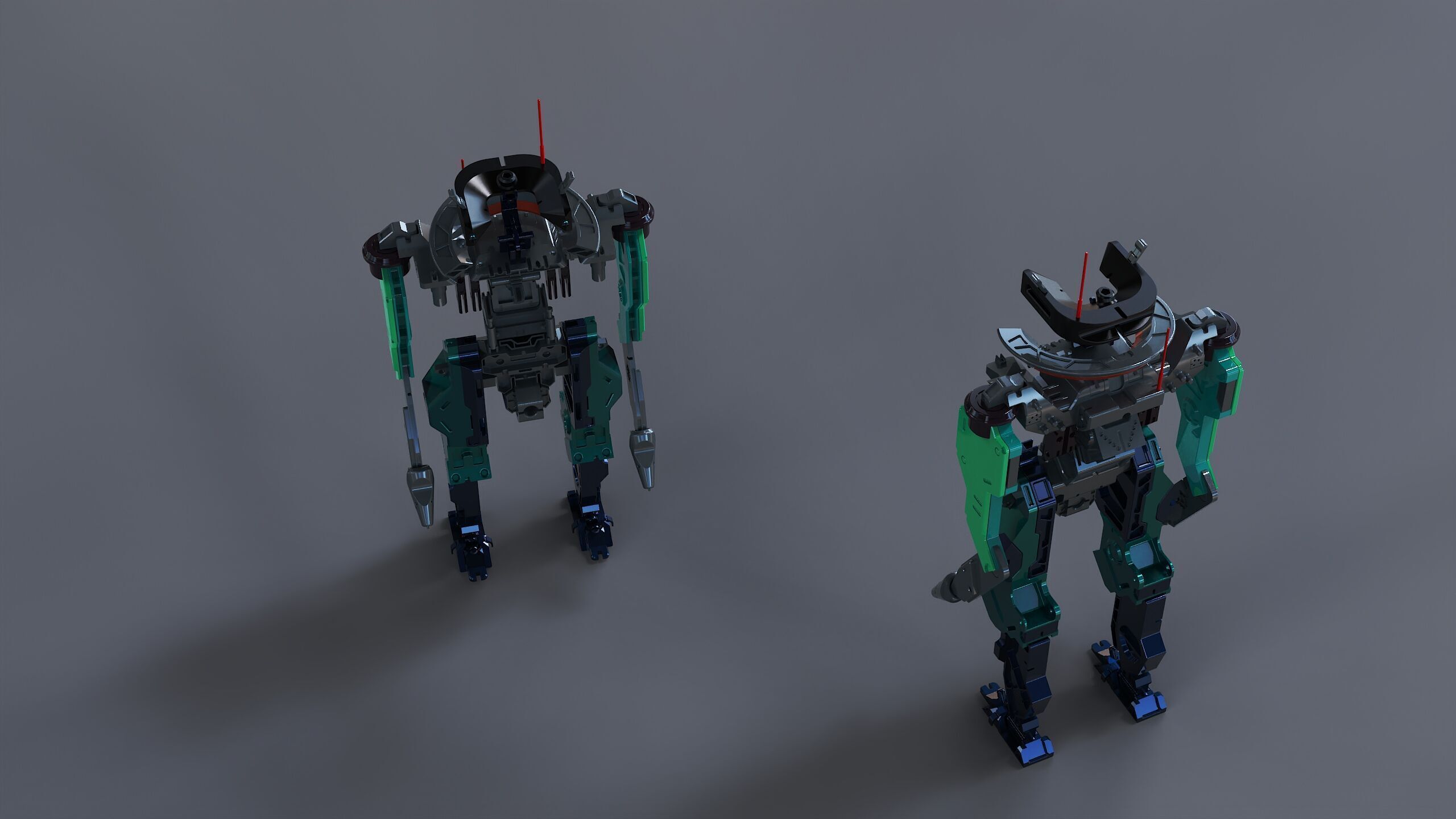 Robotic mech duel 3D model_14
