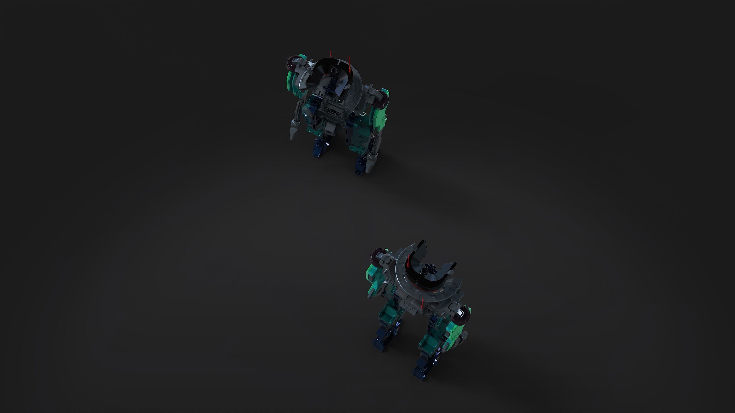 Robotic mech duel 3D model_8