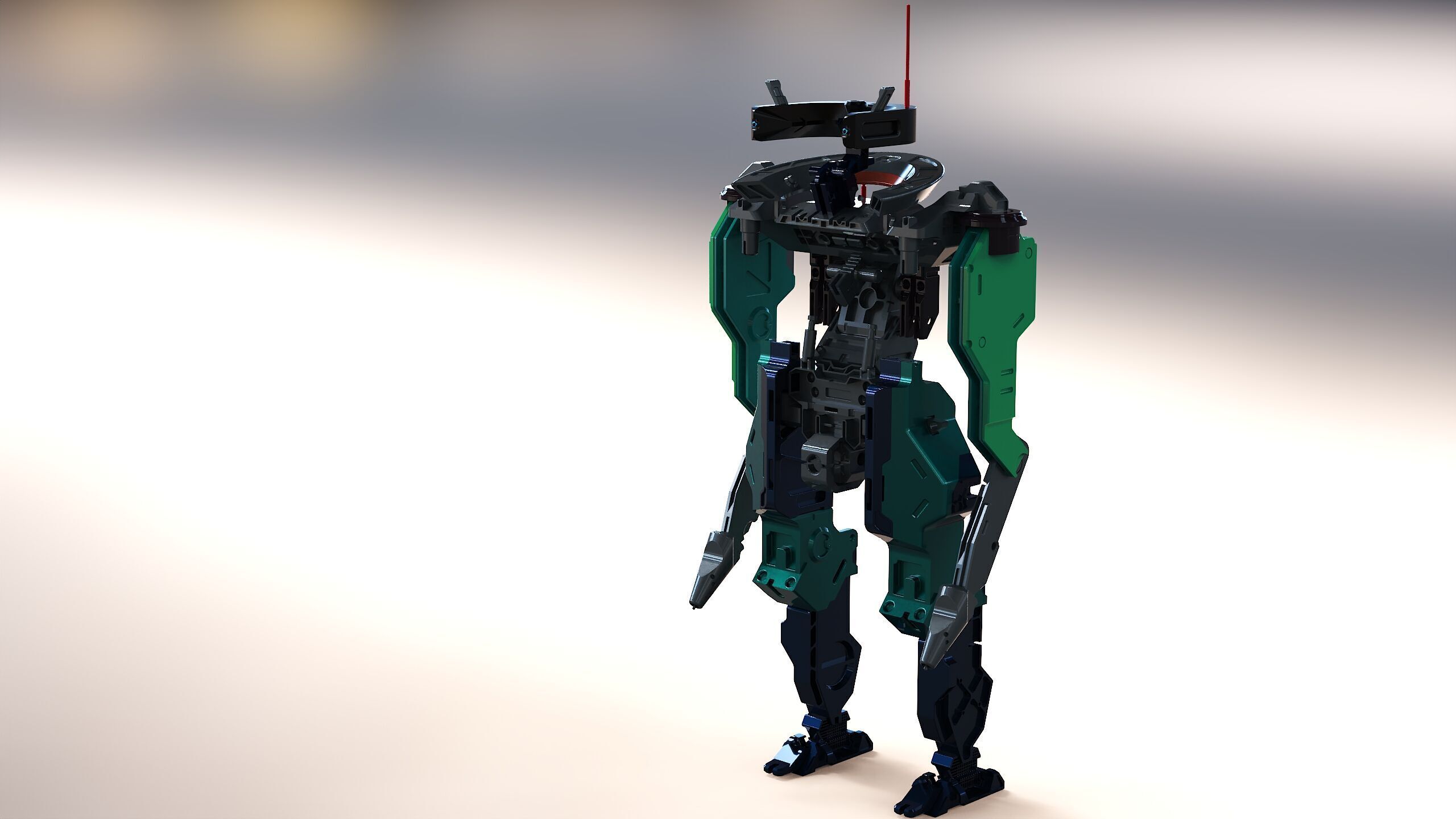 Robotic mech duel 3D model_12