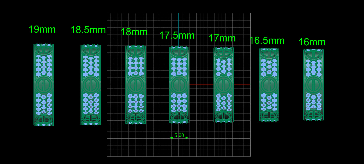 Wedding rings Love Collection All Sizes version 4 3D print model_4