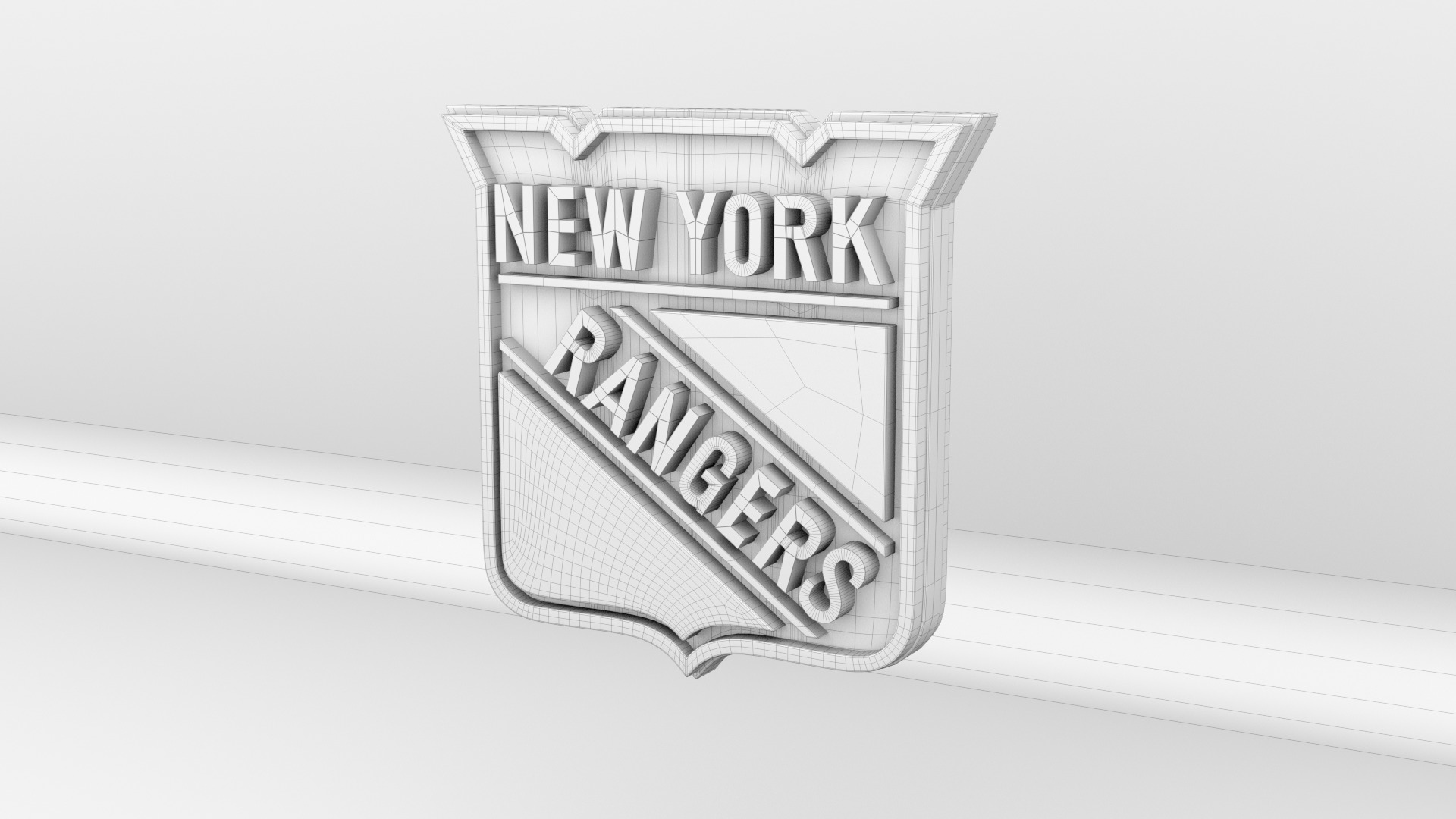 NHL New York Rangers Team Logo 3D model_8