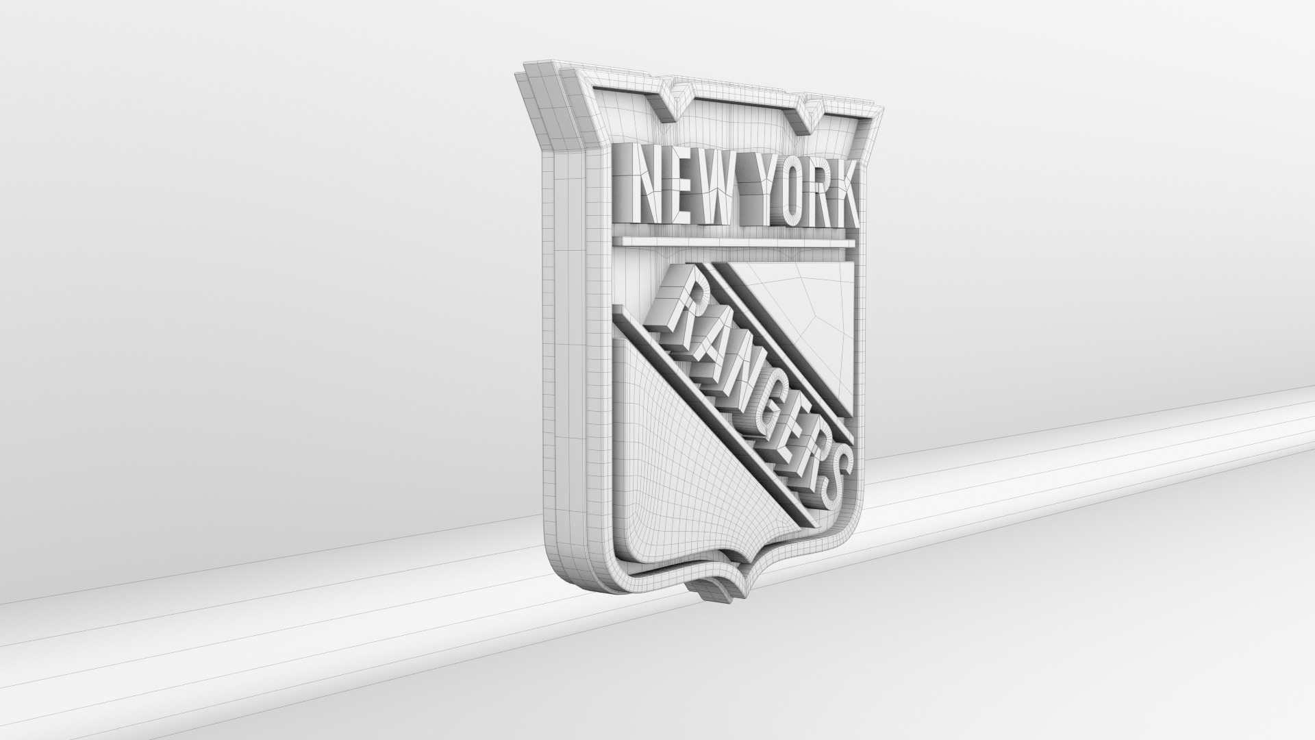 NHL New York Rangers Team Logo 3D model_10