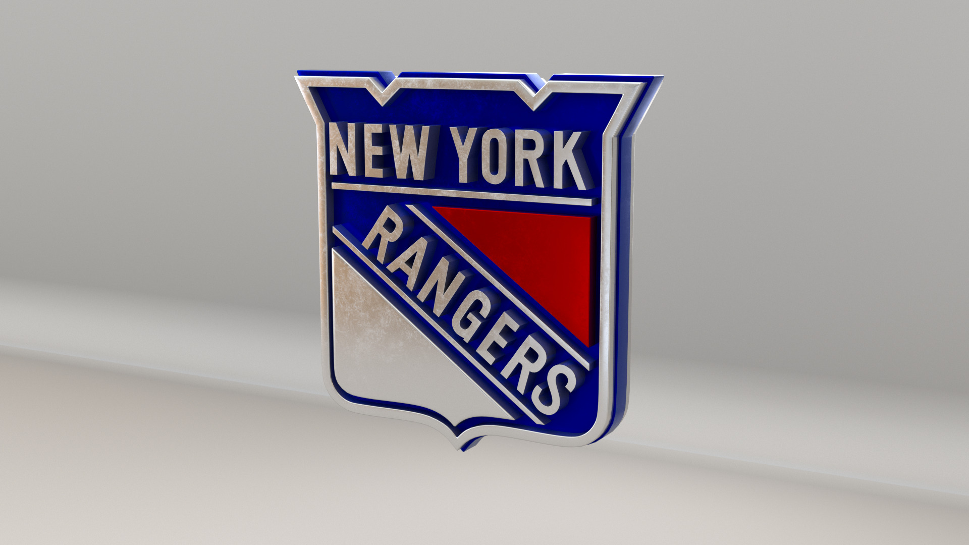 NHL New York Rangers Team Logo 3D model_2