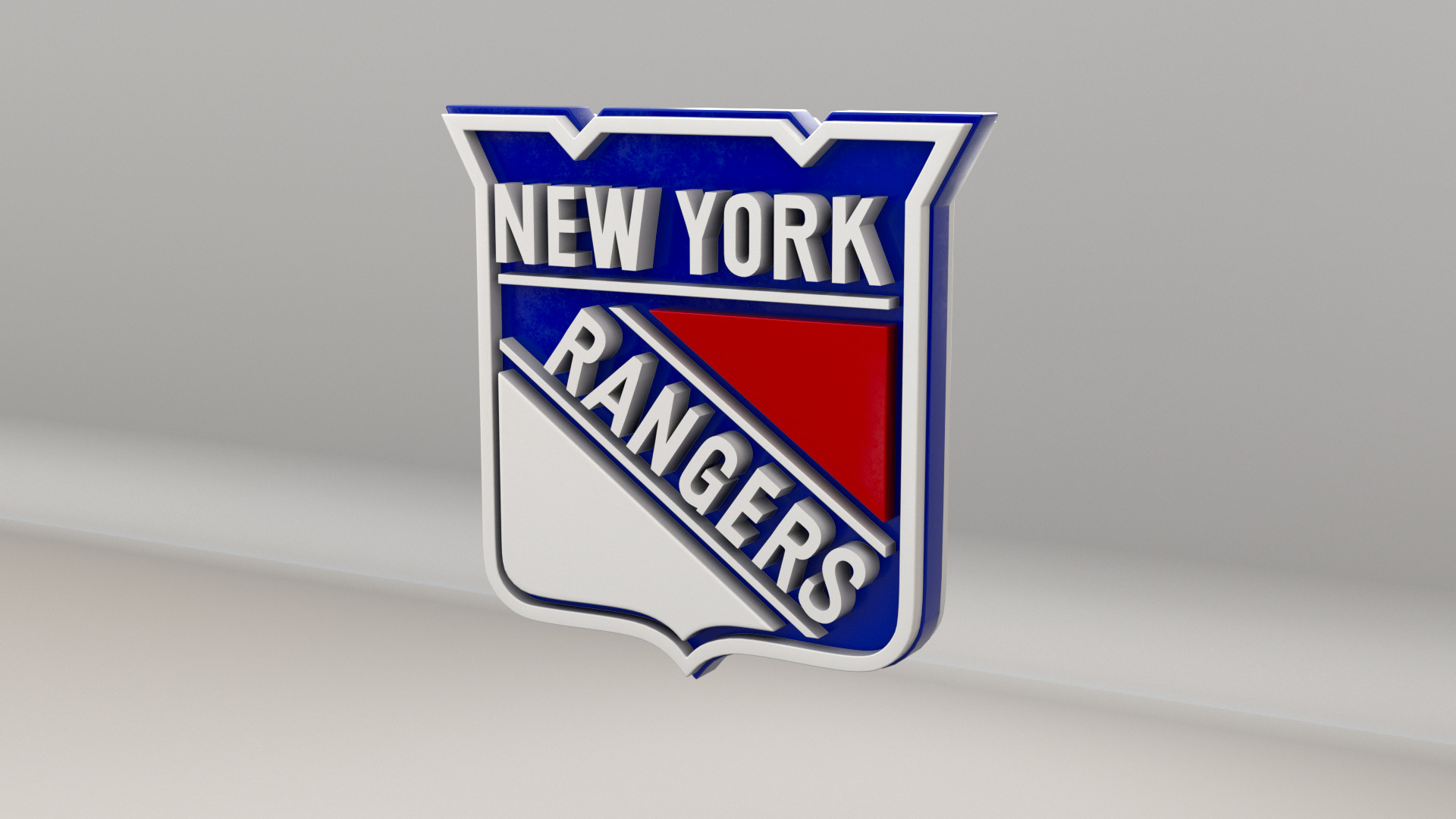 NHL New York Rangers Team Logo 3D model_6