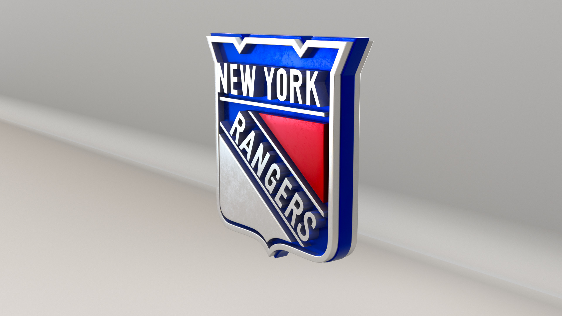 NHL New York Rangers Team Logo 3D model_5