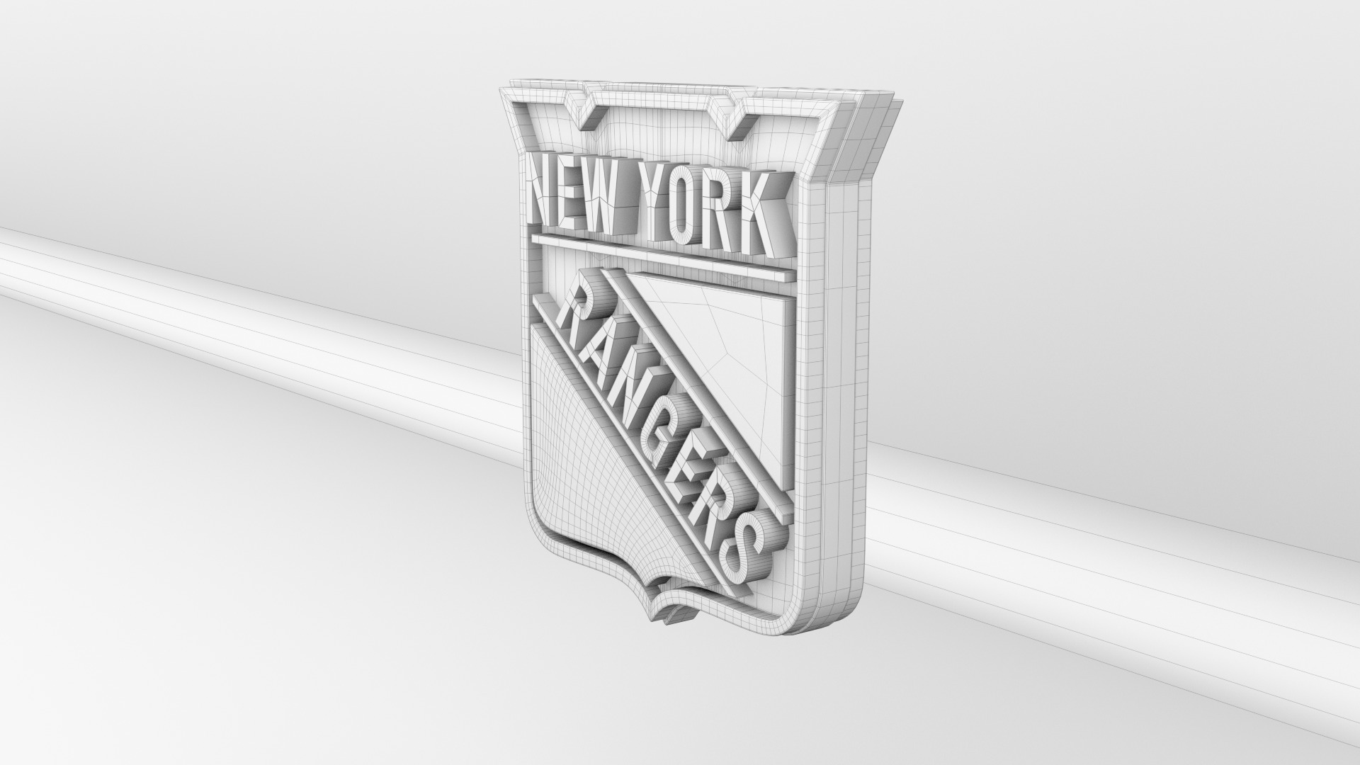 NHL New York Rangers Team Logo 3D model_11
