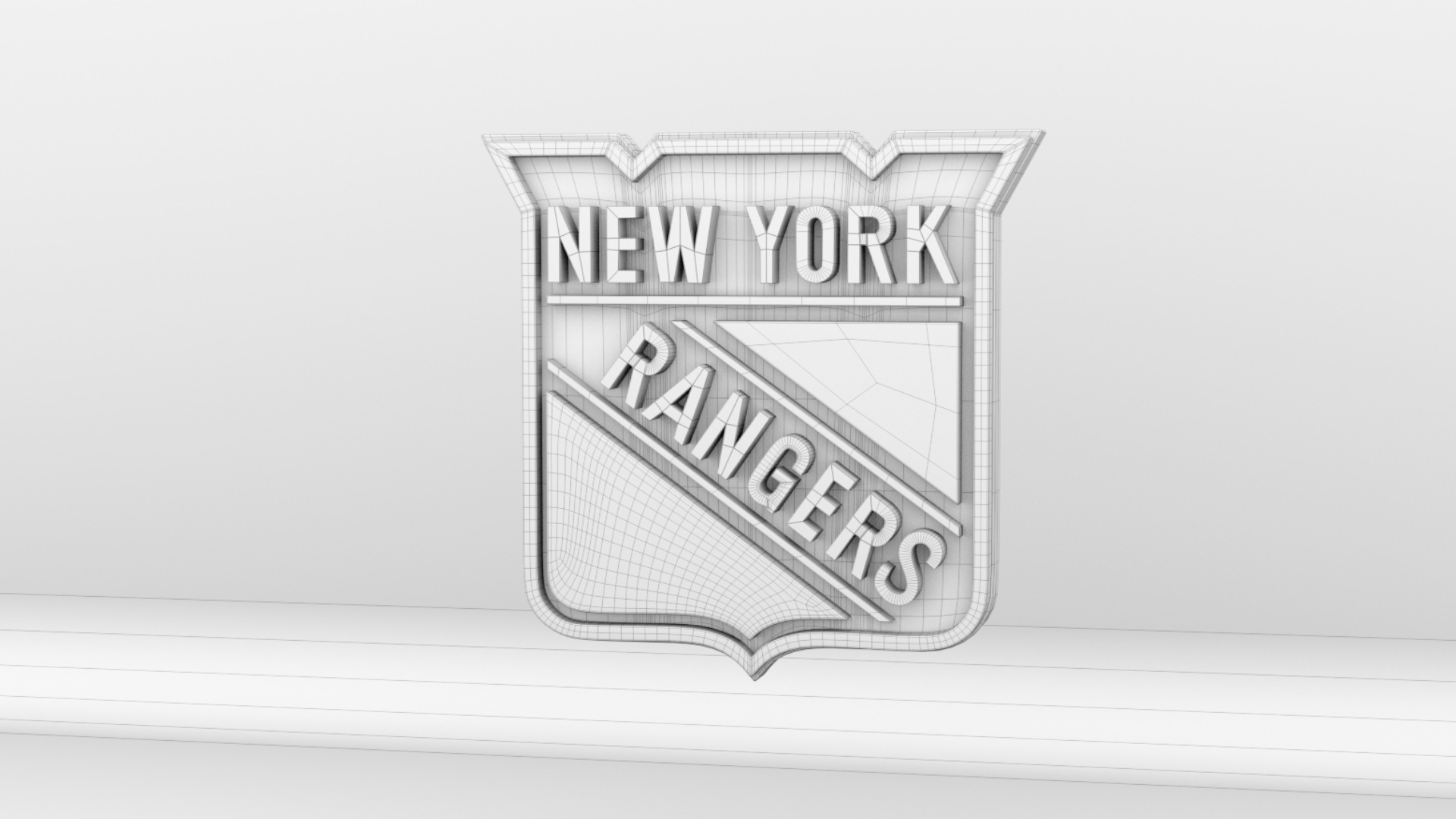 NHL New York Rangers Team Logo 3D model_7