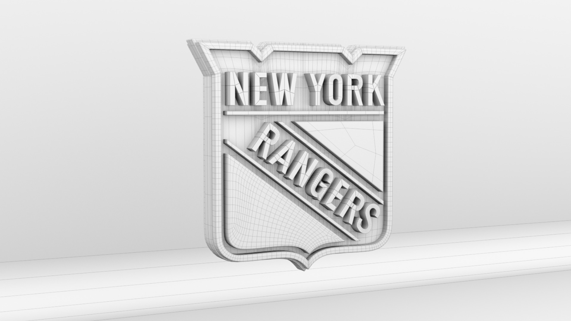 NHL New York Rangers Team Logo 3D model_9